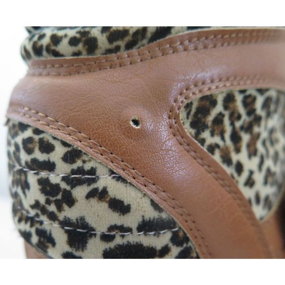 Bakers EW3969 Women's Sz 8 Leopard Print Opposition Strappy Wedge High Top Shoes - Picture 10 of 13